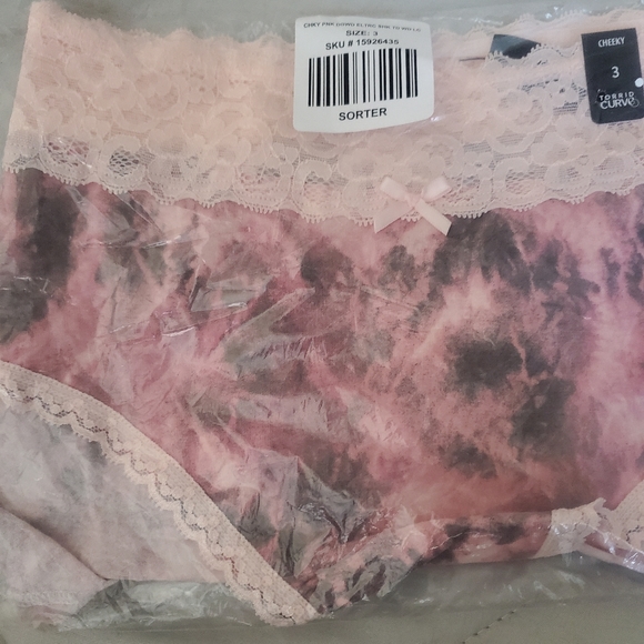 Wide Lace Trim Cheeky Panty - Cotton Lace Pink - Torrid - Picture 4 of 7